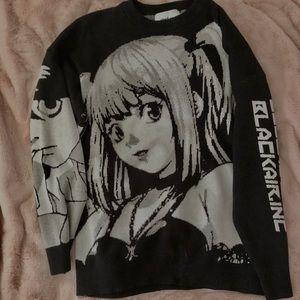 Death note oversized sweater woman’s M - Black Air